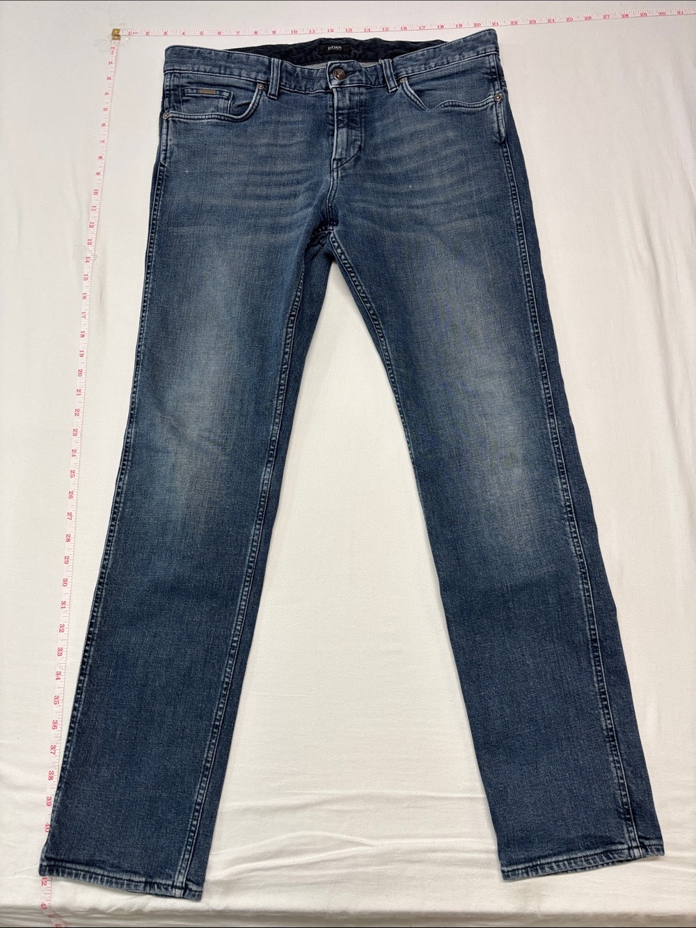 Hugo Boss Men's Delawear Slim Fit Blue Jeans 318 trendy stretch comfort work - Picture 4 of 5